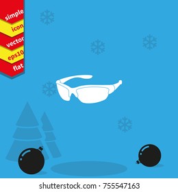 Sunglasses. Single flat icon.