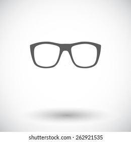 Sunglasses. Single flat icon on white background. Vector illustration.