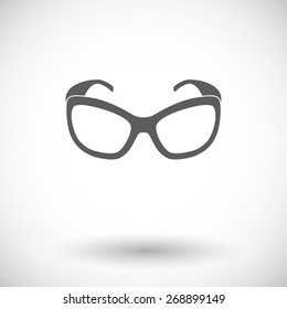 Sunglasses. Single flat icon on white background. Vector illustration.