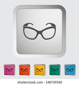 Sunglasses. Single icon. Vector illustration.