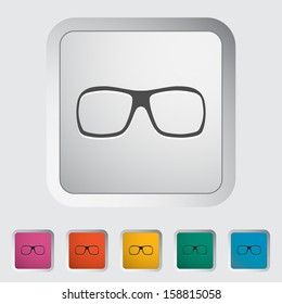 Sunglasses. Single icon. Vector illustration.