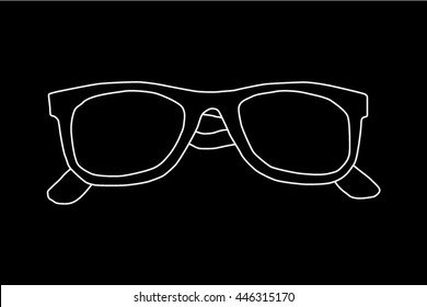 Sunglasses sktech icon