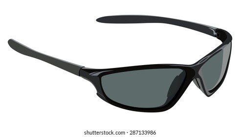 Sunglasses sports on a white background