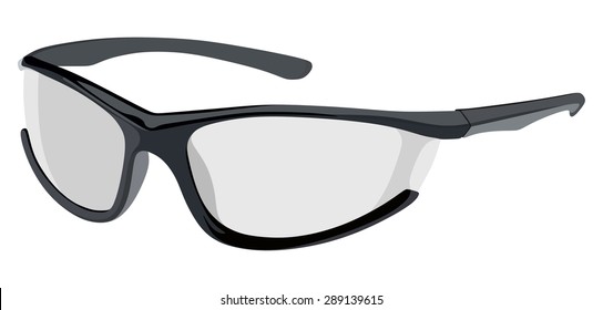 Sunglasses sports on a white background