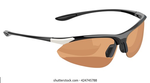 Sunglasses sports on a white background