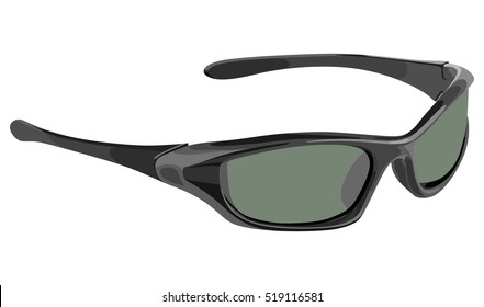 Sunglasses sports on a white background