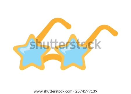 sunglasses star shape isolated icon