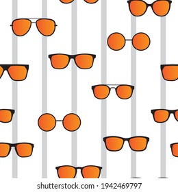gafas de sol y rayas patrón de repetición del verdor sin fisuras