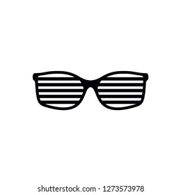 Sunglasses with stripes vector icon