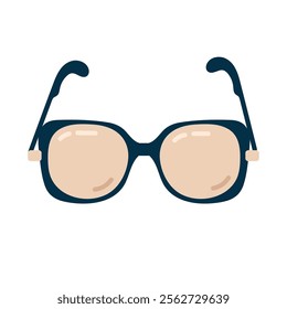 Sunglasses style for summer fashion and eye protection. Vector flat illustration on white background