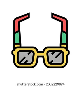 sunglasses summer accessory color icon vector. sunglasses summer accessory sign. isolated symbol illustration
