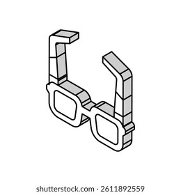 sunglasses summer accessory isometric icon vector. sunglasses summer accessory sign. isolated symbol illustration