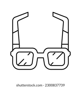 sunglasses summer accessory line icon vector. sunglasses summer accessory sign. isolated contour symbol black illustration