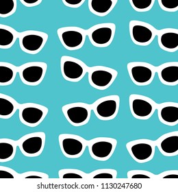 sunglasses, summer theme, turquoise background