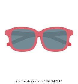 gafas de sol en verano con color suave y estilo plano
