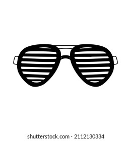 Sunglasses. Summer vacation accessories. Vector illustration isolated on a white background.