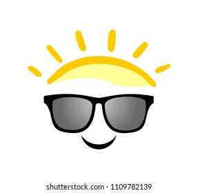 sunglasses and sun illustration