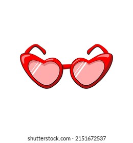 Gafas de sol desde el sol. Un accesorio de verano. Ilustración vectorial.