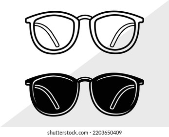 Sonnenbrillen SVG Printable Vektorgrafik