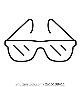 Sunglasses thin line icon, vision eyes concept. Vector graphics. Eyeglasses sign on white background, linear style mobile or design
