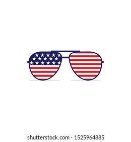 sunglasses with united states of america flag