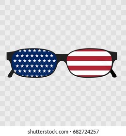 sunglasses with united states of america flag. Illustration of sunglasses with flag inside - United States. Flag america glasses illustration. Sunglasses with united states of america flag