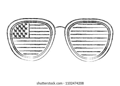 sunglasses with USA flag