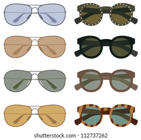  Sunglasses. vector