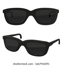 Sunglasses. Vector 3d illustration isolate on white background