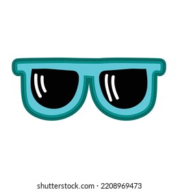 Sunglasses vector art illustration isolated on white background