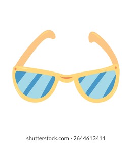 Sunglasses vector flat. Cute vector illustration in flat style on white background. Illustration for textile, children's room, paper packaging