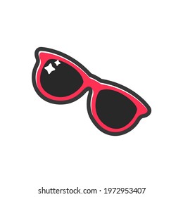 Sunglasses vector Helps to relax in summer Beach trip concept.