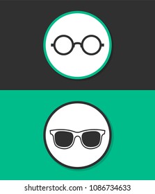 Sunglasses vector icon.