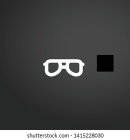Sunglasses vector icon. Sunglasses concept stroke symbol design. Thin graphic elements vector illustration, outline pattern for your web site design, logo, UI. EPS 10.