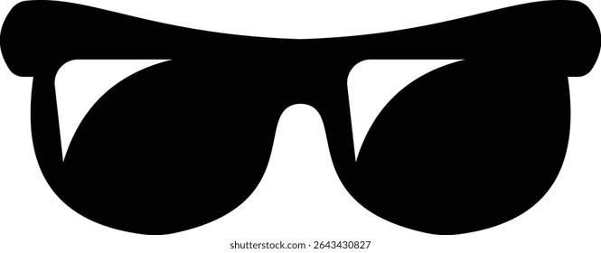 Sunglasses vector icon for fashion accessory design summer eyewear style and sun protection Men and women glasses. hipster frame, fashion black plastic rims. Trendy Optics Art, modern shade graphic