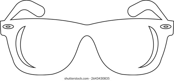 Óculos de sol ícone vetor para moda acessório design de óculos de verão estilo e proteção solar Óculos de homens e mulheres. quadro hipster, moda aros de plástico preto. Trendy Optics Art, gráfico de sombra moderno