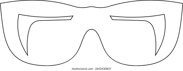 Sunglasses vector icon for fashion accessory design summer eyewear style and sun protection Men and women glasses. hipster frame, fashion black plastic rims. Trendy Optics Art, modern shade graphic