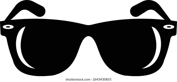 Óculos de sol ícone vetor para moda acessório design de óculos de verão estilo e proteção solar Óculos de homens e mulheres. quadro hipster, moda aros de plástico preto. Trendy Optics Art, gráfico de sombra moderno