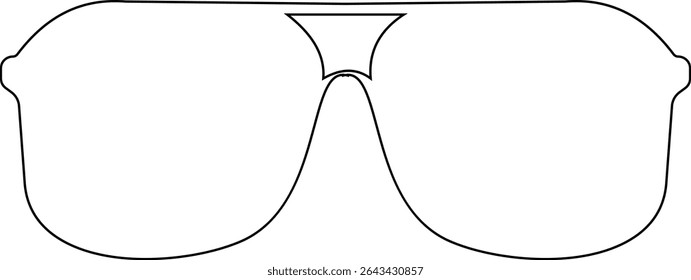 Sunglasses vector icon for fashion accessory design summer eyewear style and sun protection Men and women glasses. hipster frame, fashion black plastic rims. Trendy Optics Art, modern shade graphic