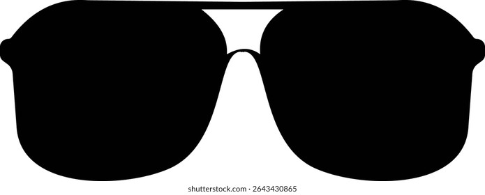 Sunglasses vector icon for fashion accessory design summer eyewear style and sun protection Men and women glasses. hipster frame, fashion black plastic rims. Trendy Optics Art, modern shade graphic
