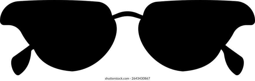 Óculos de sol ícone vetor para moda acessório design de óculos de verão estilo e proteção solar Óculos de homens e mulheres. quadro hipster, moda aros de plástico preto. Trendy Optics Art, gráfico de sombra moderno