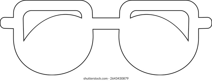Óculos de sol ícone vetor para moda acessório design de óculos de verão estilo e proteção solar Óculos de homens e mulheres. quadro hipster, moda aros de plástico preto. Trendy Optics Art, gráfico de sombra moderno