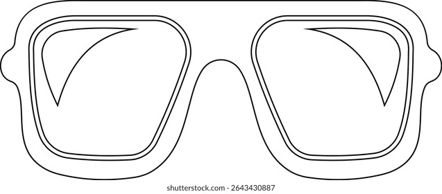 Óculos de sol ícone vetor para moda acessório design de óculos de verão estilo e proteção solar Óculos de homens e mulheres. quadro hipster, moda aros de plástico preto. Trendy Optics Art, gráfico de sombra moderno