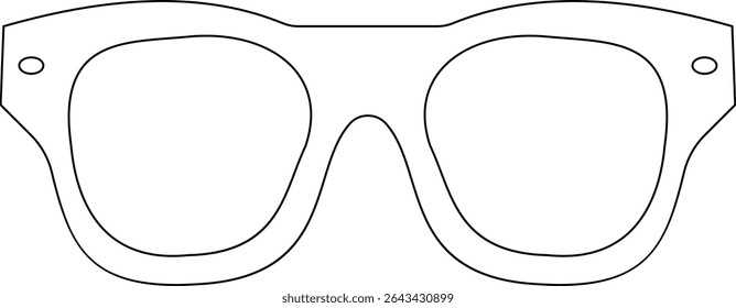 Óculos de sol ícone vetor para moda acessório design de óculos de verão estilo e proteção solar Óculos de homens e mulheres. quadro hipster, moda aros de plástico preto. Trendy Optics Art, gráfico de sombra moderno