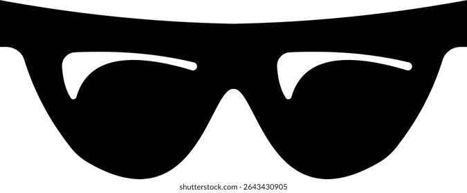 Óculos de sol ícone vetor para moda acessório design de óculos de verão estilo e proteção solar Óculos de homens e mulheres. quadro hipster, moda aros de plástico preto. Trendy Optics Art, gráfico de sombra moderno
