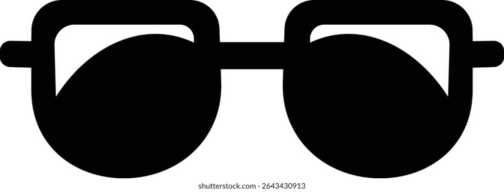 Óculos de sol ícone vetor para moda acessório design de óculos de verão estilo e proteção solar Óculos de homens e mulheres. quadro hipster, moda aros de plástico preto. Trendy Optics Art, gráfico de sombra moderno