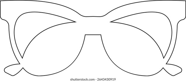 Sunglasses vector icon for fashion accessory design summer eyewear style and sun protection Men and women glasses. hipster frame, fashion black plastic rims. Trendy Optics Art, modern shade graphic
