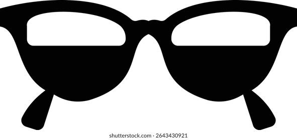 Óculos de sol ícone vetor para moda acessório design de óculos de verão estilo e proteção solar Óculos de homens e mulheres. quadro hipster, moda aros de plástico preto. Trendy Optics Art, gráfico de sombra moderno