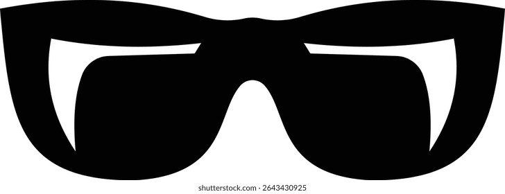 Sunglasses vector icon for fashion accessory design summer eyewear style and sun protection Men and women glasses. hipster frame, fashion black plastic rims. Trendy Optics Art, modern shade graphic
