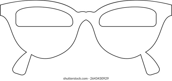 Óculos de sol ícone vetor para moda acessório design de óculos de verão estilo e proteção solar Óculos de homens e mulheres. quadro hipster, moda aros de plástico preto. Trendy Optics Art, gráfico de sombra moderno